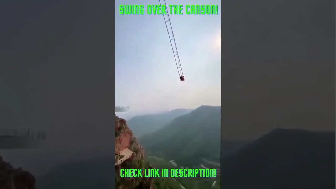 Swinging Over The Canyon! Amazing Compilations!: #Shorts #YoutubeShorts #ExtremeSports #Swing #Fly