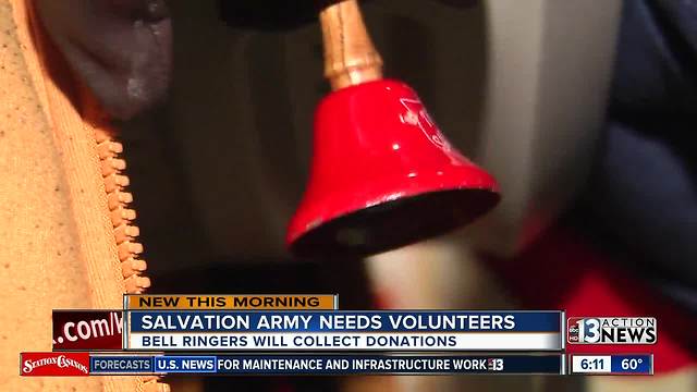 The Salvation Army looking for bell ringers for holiday season