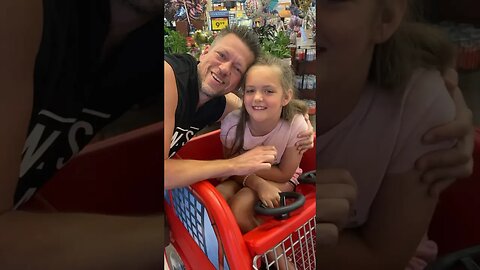 Never to Old to Ride in Shopping Cart #mydaughter #familychannel #nevergrowup