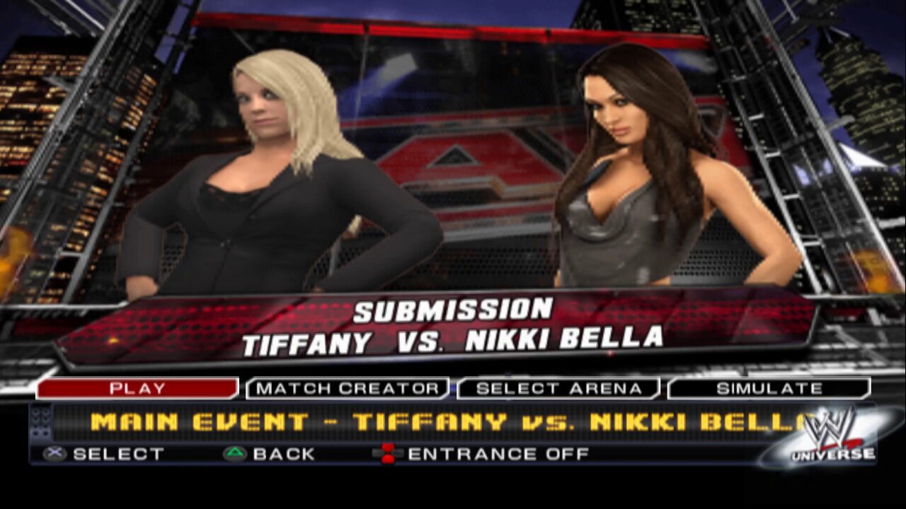 WWE SmackDown vs. Raw 2011 Tiffany vs Nikki Bella