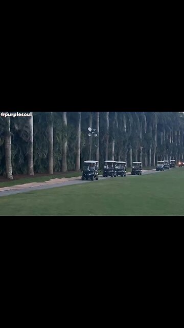 Trump Golf Cart Motorcade.