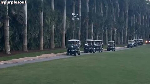 Trump Golf Cart Motorcade.
