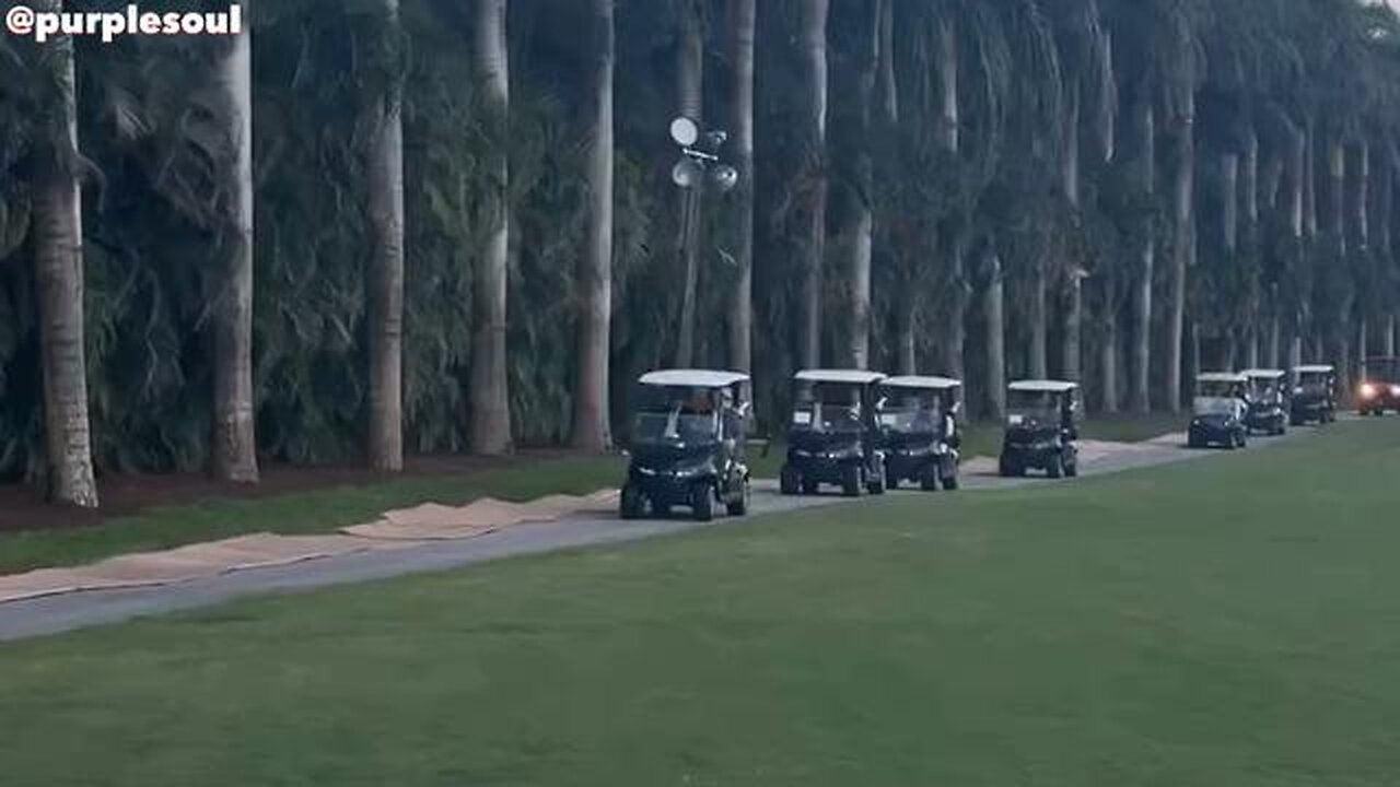 Trump Golf Cart Motorcade.