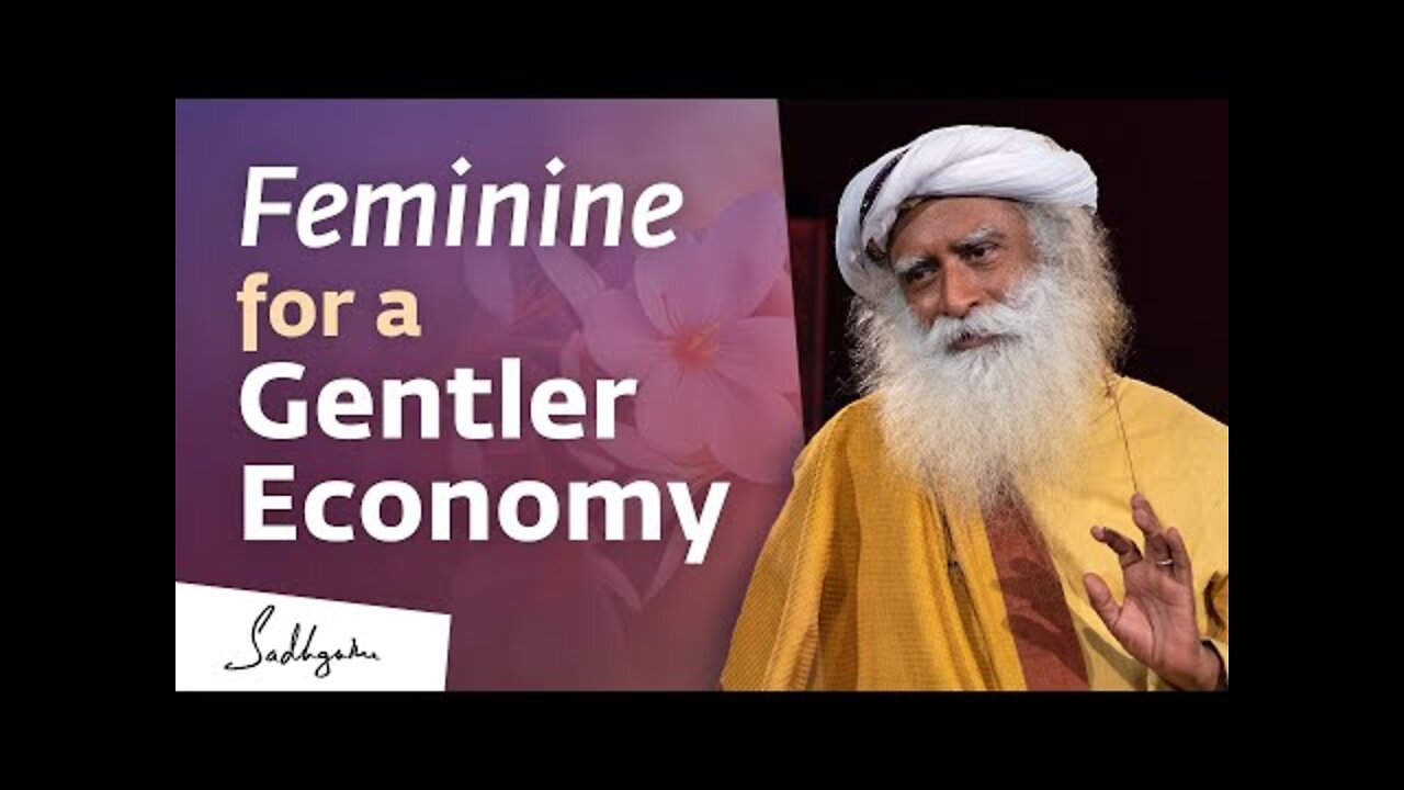 Feminine for a Gentler Economy _ HRH Princess Noor of Jordan & Harjinder Kaur Talwar with Sadhguru