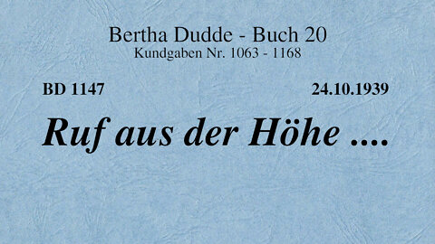 BD 1147 - RUF AUS DER HÖHE ....