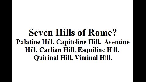 SEVEN HILLS OF ROME