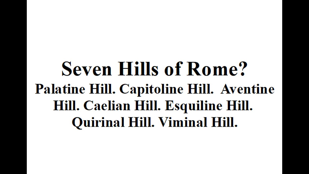 SEVEN HILLS OF ROME