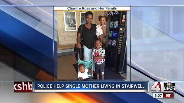 KC police help single mom sleeping in stairwell