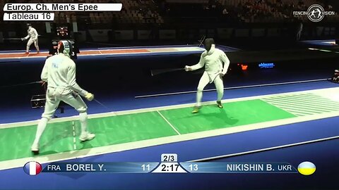 Epee Fencing - Surviving a raging bull attack!? | Borel Y vs Nikishin B