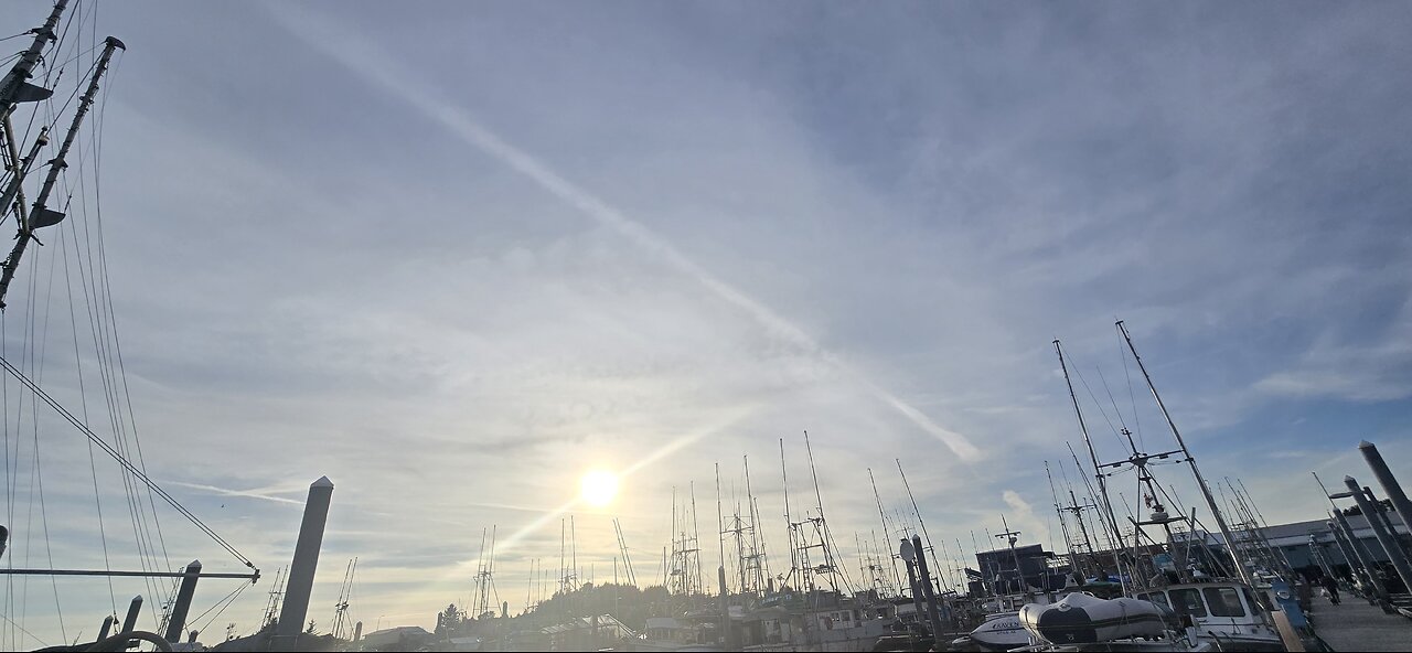 Southeast Alaska Chemical Sunset from GeoEngineering Aircraft