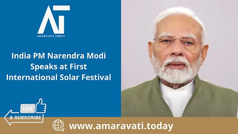 India PM Narendra Modi Speaks at First International Solar Festival | Amaravati Today