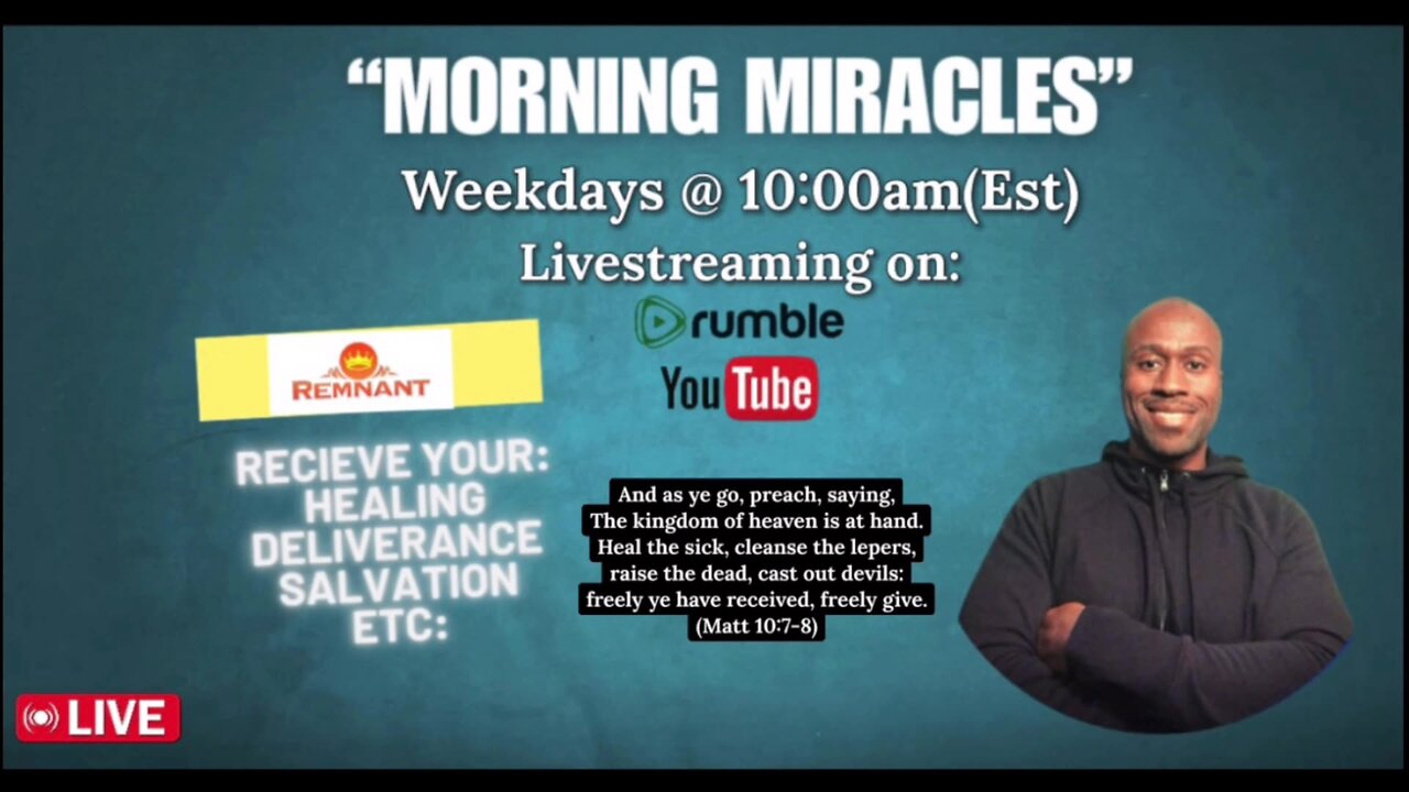 “Morning Miracles” (Being Anointed)