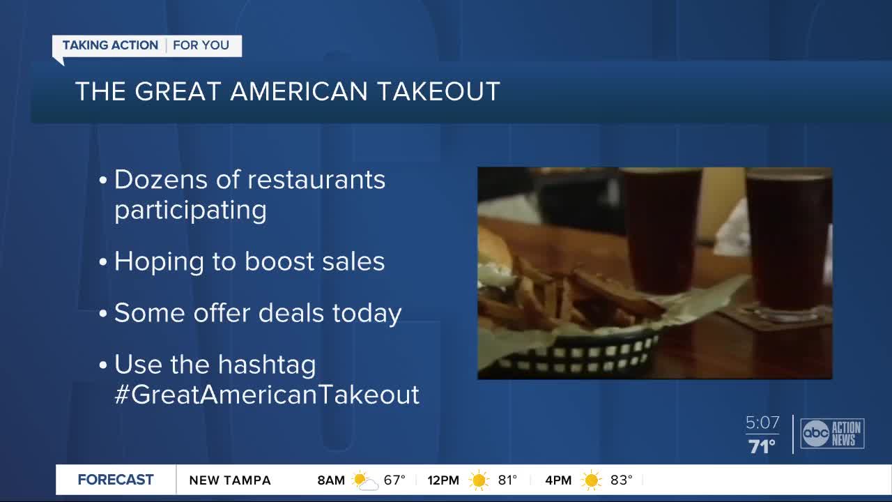 Restaurants hurt by coronavirus hope to boost sales during Great American Takeout Day