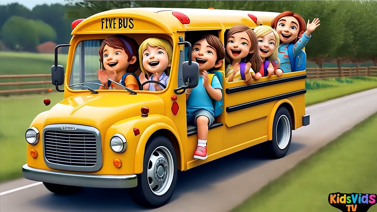 The wheels on the bus they spin and turn round and round - Nursery Rhymes & New Kids Songs | Part-14