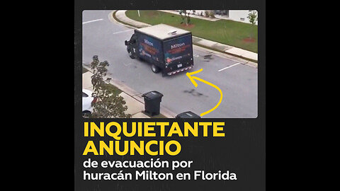 Inquietante anuncio de evacuación por huracán Milton en Florida