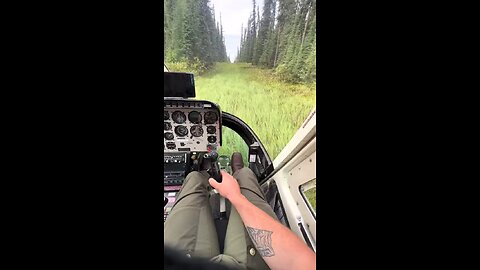 Flying Chopper deep inside the woods