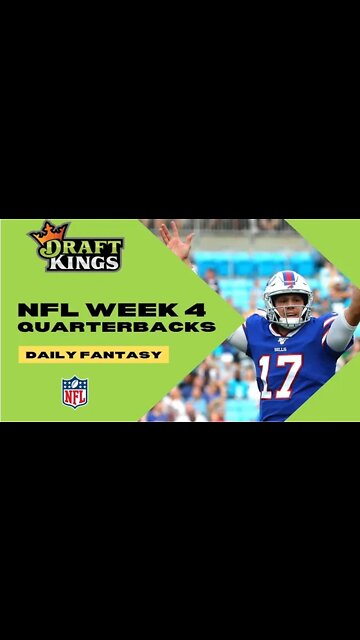 Top Daily Fantasy Sports NFL Quarterbacks for Week 4! #shorts