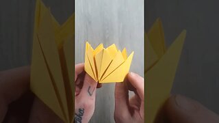 Origami paper king queen crown with Ski #shorts