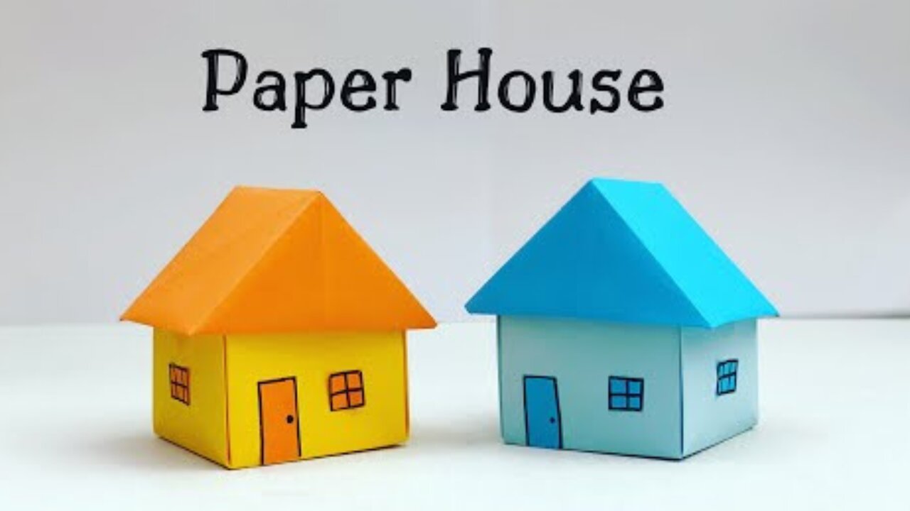 How To Make Easy Paper House For Kids / Nursery Craft Ideas / Paper Craft Easy / KIDS crafts