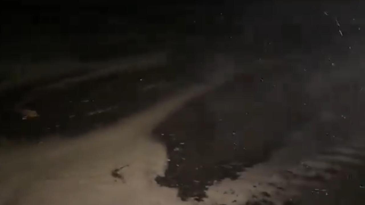 The water has been sucked out of Tampa Bay by Hurricane Milton