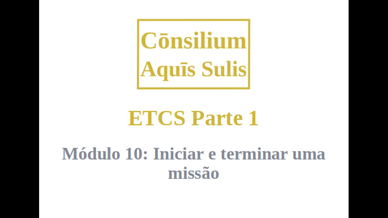 ETCS Parte 1 Módulo 10 (Português)