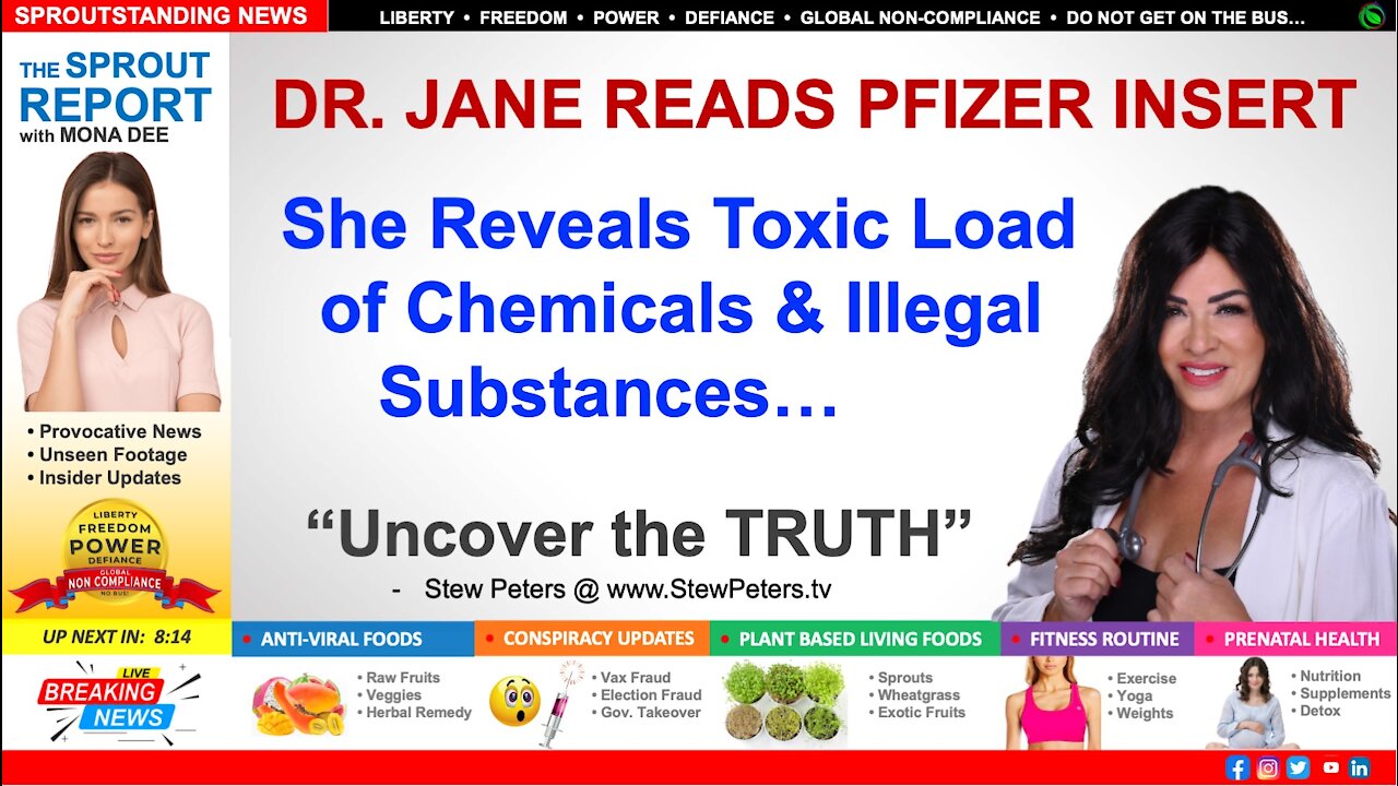 Dr. Jane Ruby READS ILLEGAL PFIZER INSERT | Reveals mRNA Vaccine is a Toxic Load of Chemicals & Illegal Substances Checkmark Icon