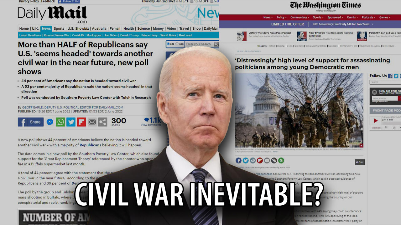 CIVIL WAR: Almost Half of Americans Say Civil War is Coming, as Biden Tries to Disarm America