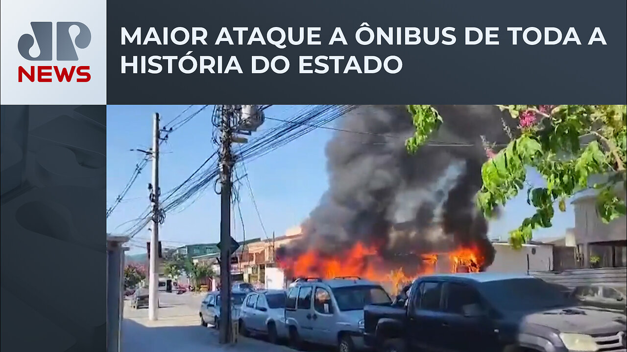 27 ônibus são incendiados no RJ após morte de sobrinho de miliciano