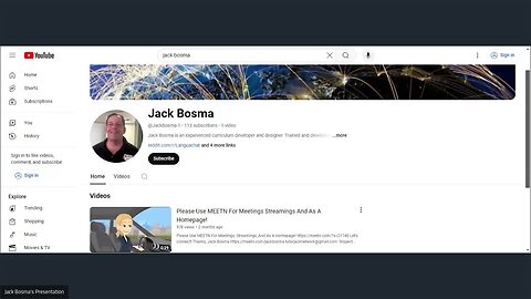 Jack Bosma: Content Creator https://www.youtube.com/@jackbosmacontentcreator-c7p/videos