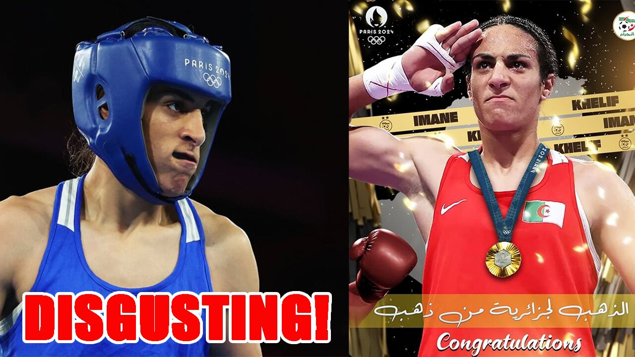 Male Boxer Imane Khelif BRUTALIZES Female opponent to STEAL GOLD in women's boxing at the Olympics!