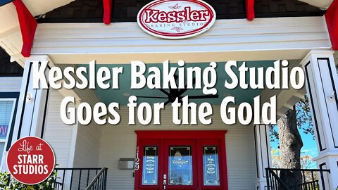 Gold Leaf on Glass for Kessler Baking Studio in Dallas, Texas