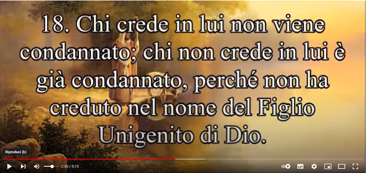 Vangelo di Giovanni ~ Capitolo 3 18 Chi crede in lui non è giudicato; chi non crede è già stato giudicato, perché non ha creduto nel nome(cioè Gesù,ndr) dell'unigenito Figlio di Dio. cioè Gesù quello nato a Betlemme 2021 anni fa