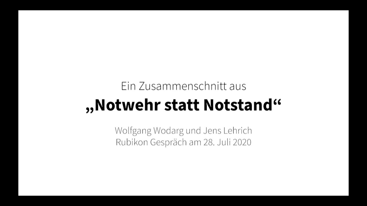 10min – Am Anfang war das Virus… Dr. Wodarg im Rubikon Interview (Essenz)