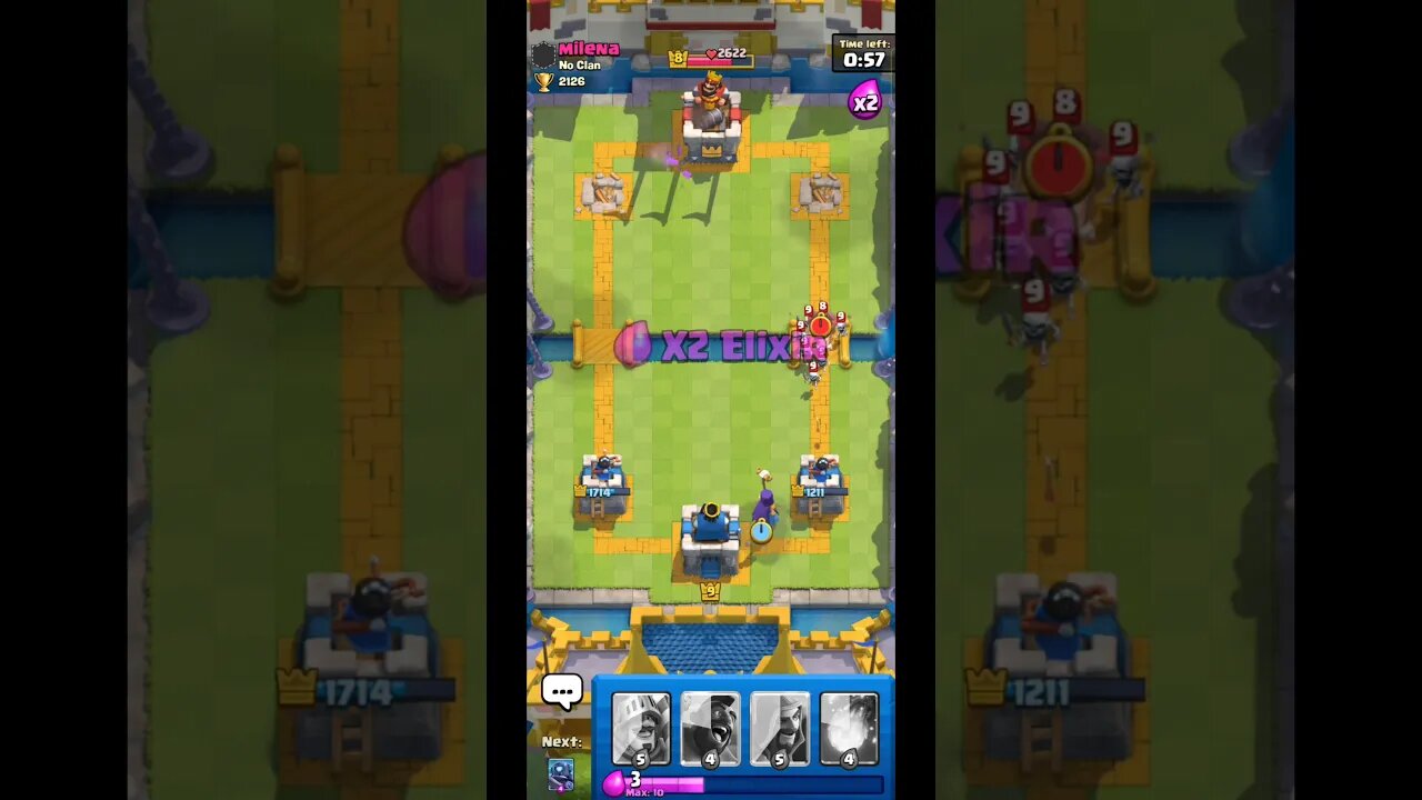 Clash Royale amazing Battle #clashroyale #minipekka #hogrider #prince