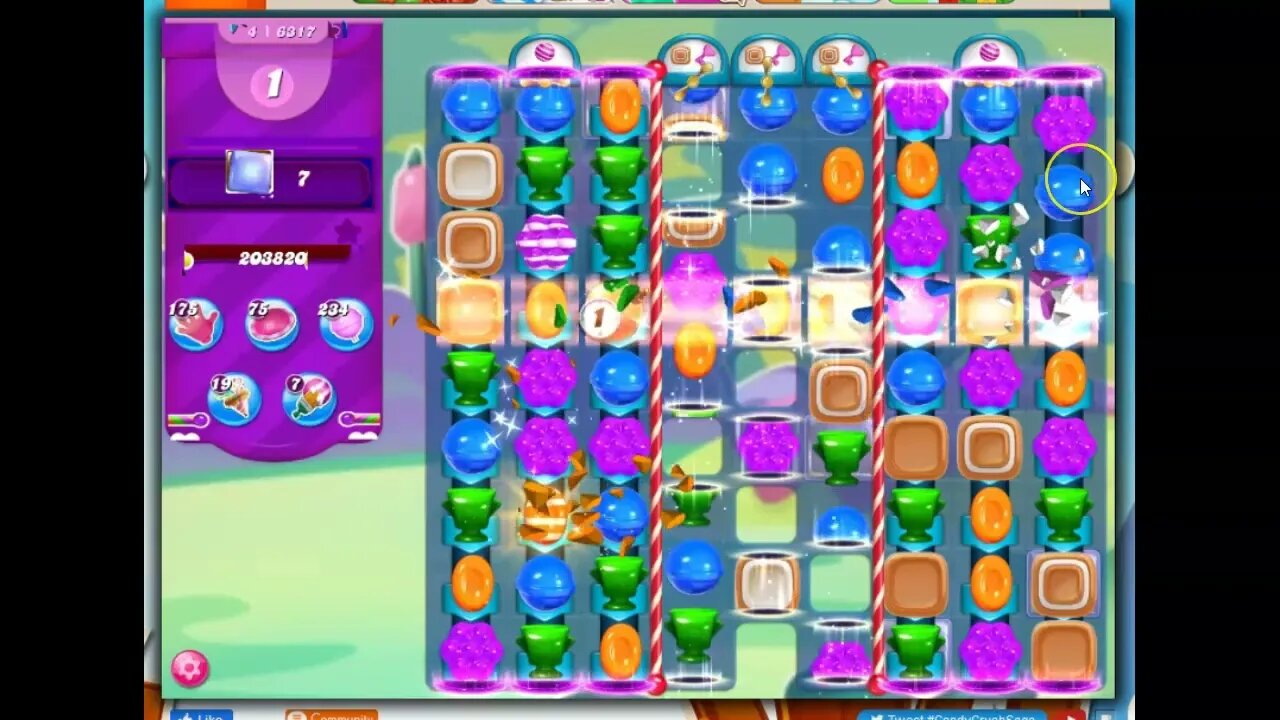 Candy Crush Level 6317 Talkthrough, 25 Moves 0 Boosters