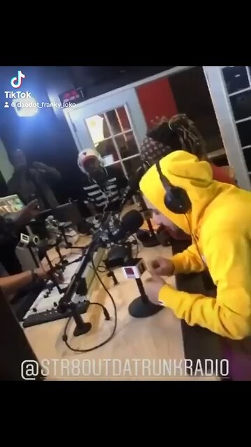 Dae Dot at the radio station in calabasas
