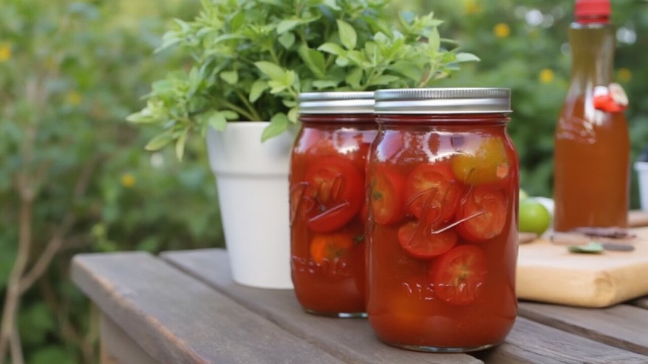 Cozy Summer Days Canning Tomatoes from the Garden | ASMR Cooking