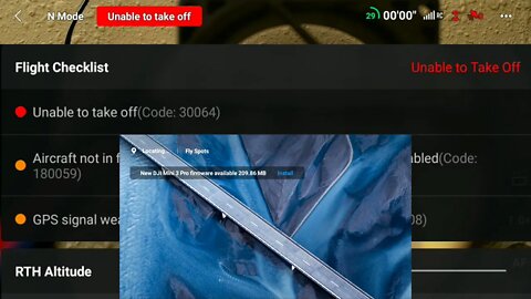 DJI Mini 3 Pro - Firmware 01.00.0310 Update for the Unable to Take Off - Code 30064