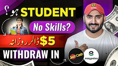 $5 Online Earning for Students without investment withdraw Easypaisa Jazzcash