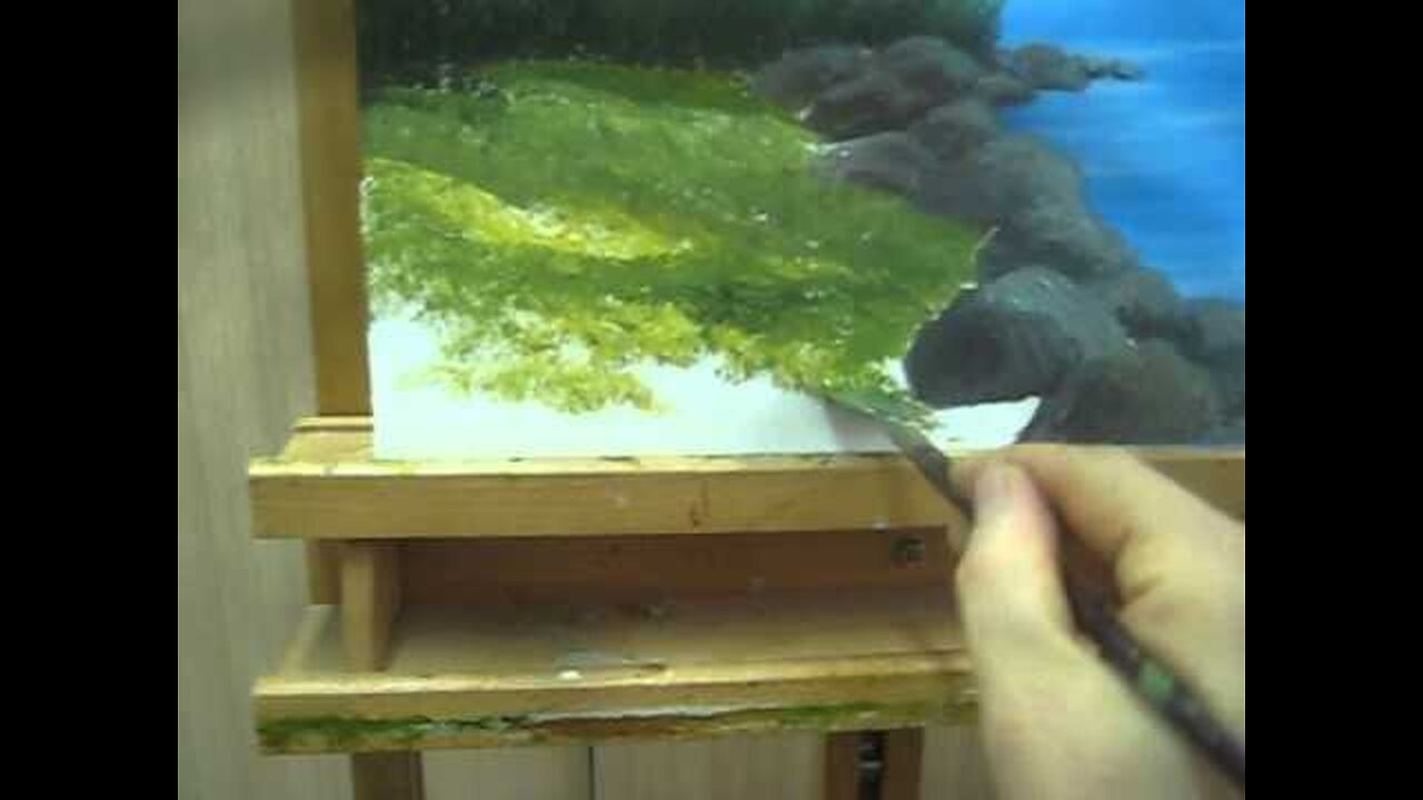 Acrylic Paint Grass - How To Paint Grass - with Acrylic