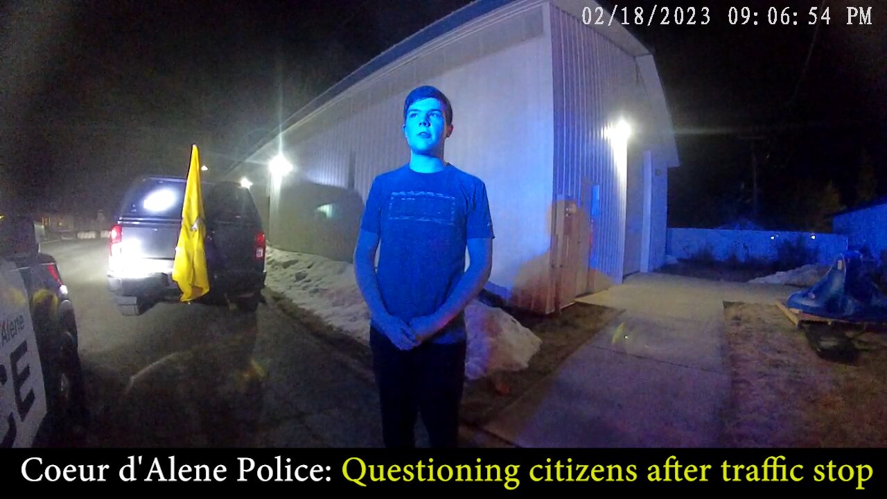 CDA PD Questions citizen after traffic stop in search of Patriot Front