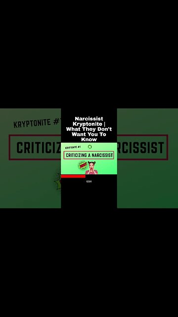 Narcissist Kryptonite | What They Don't Want You To Know