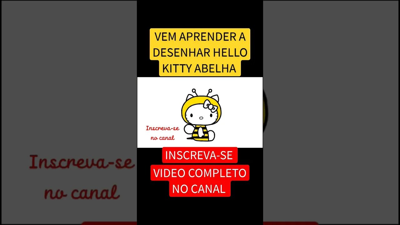 COMO DESENHAR HELLO KITTY ABELHA #hellokitty #abelhas #desenho