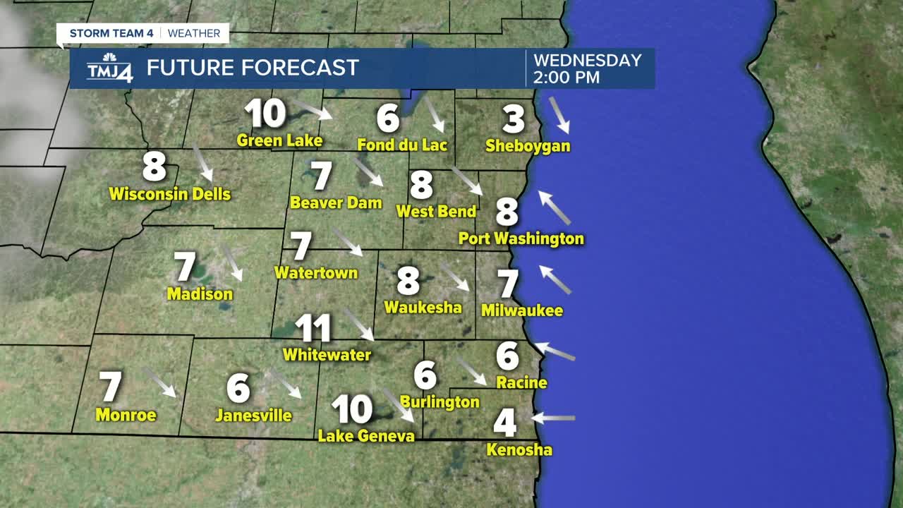 A little warmer Wednesday