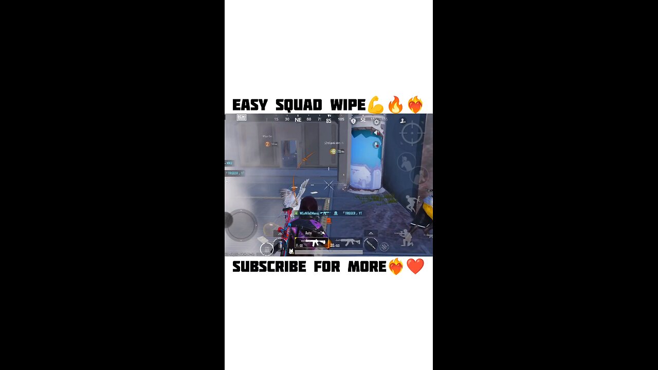 Easy Squad Wipe💪🔥❤️🔥 #shorts #bgmi #pubg #gaming #pubgmobile