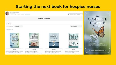 Starting the next book for hospice nurses