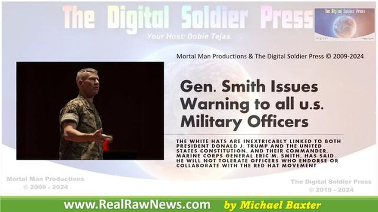 Gen Smith Issues Warning to All us Military Officers