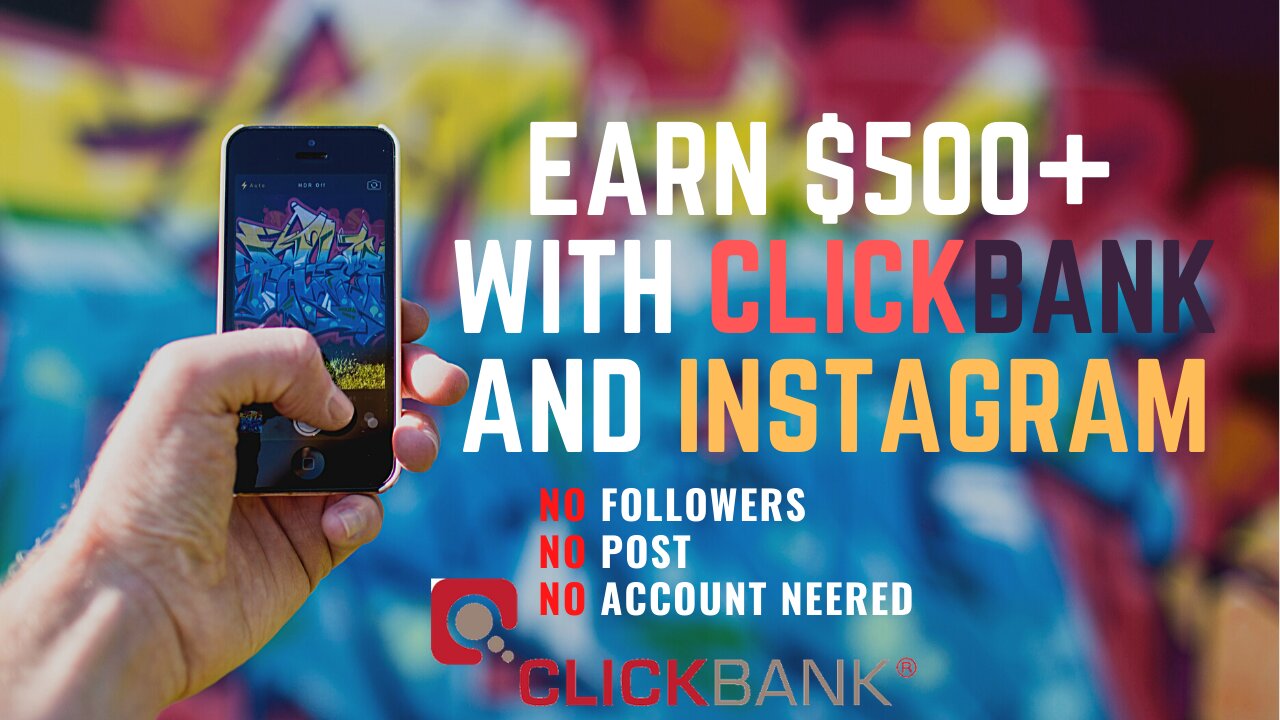 $500 On ClickBank And Instagram Secret Method, Clickbank Affiliate Marketing, Affiliate Marketing