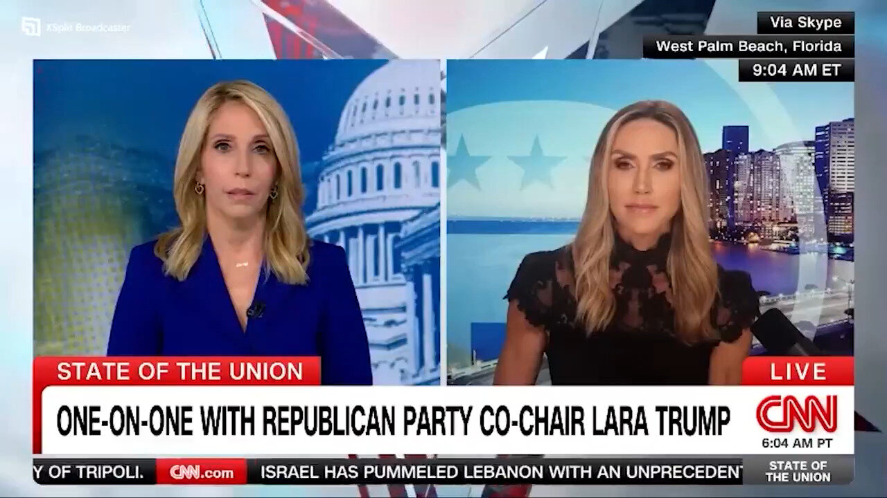 Dem Apologist Dana Bash Tries To Cover For Harris-Biden Hurricane Failures, Lara Trump Not Having It