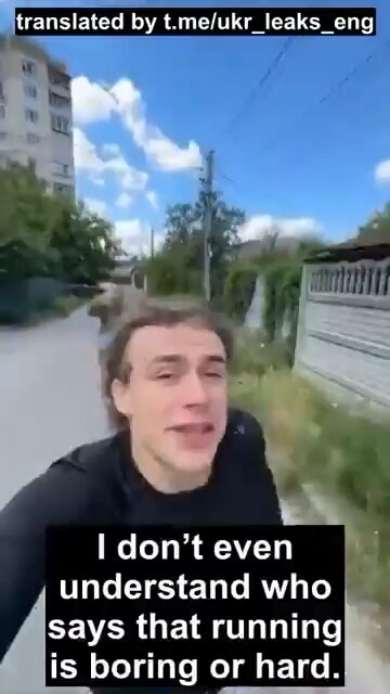 Ukrainian Man Runs from Conscription Officer